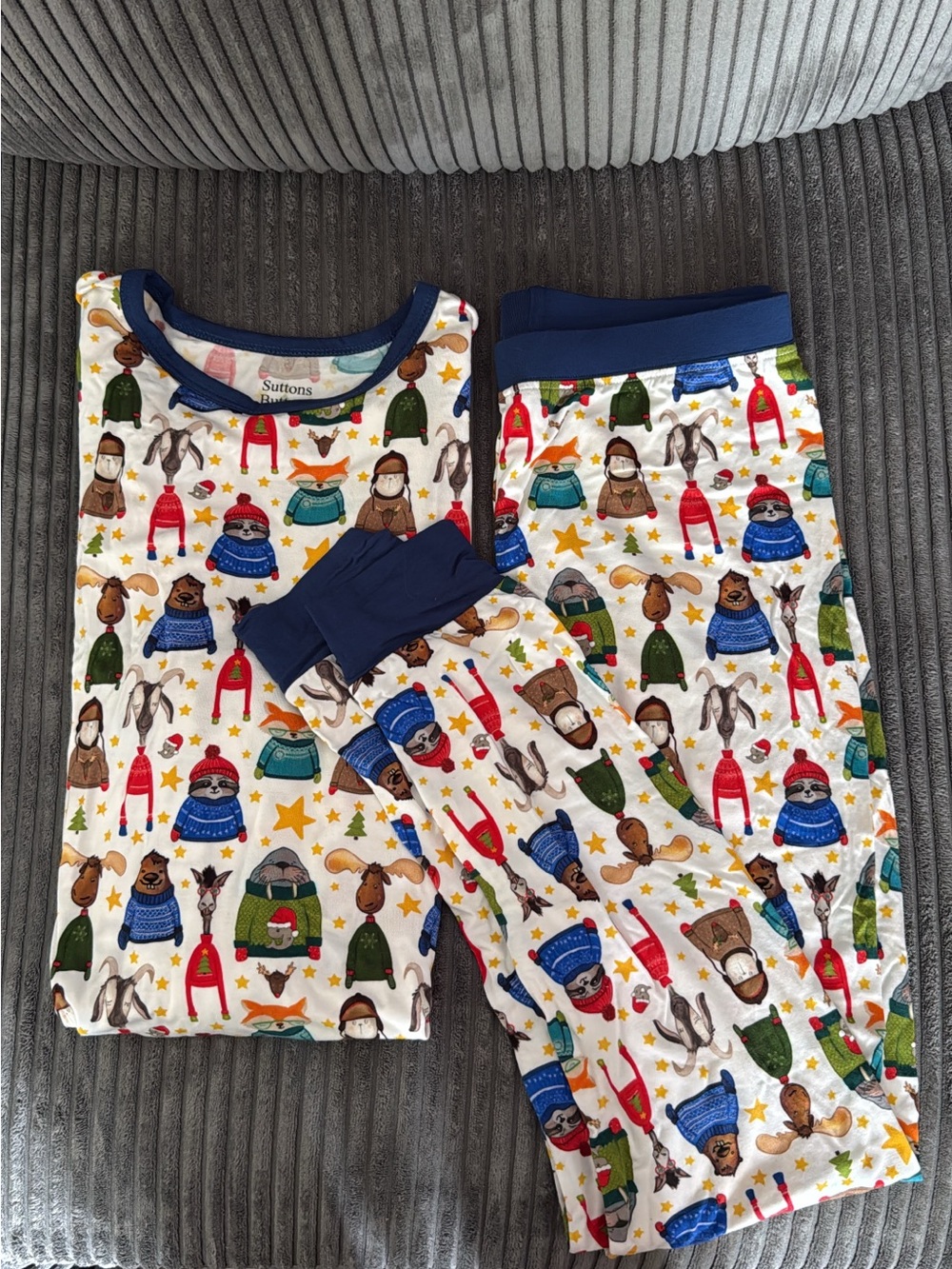Suttons Buttons “festive friends” bamboo pjs